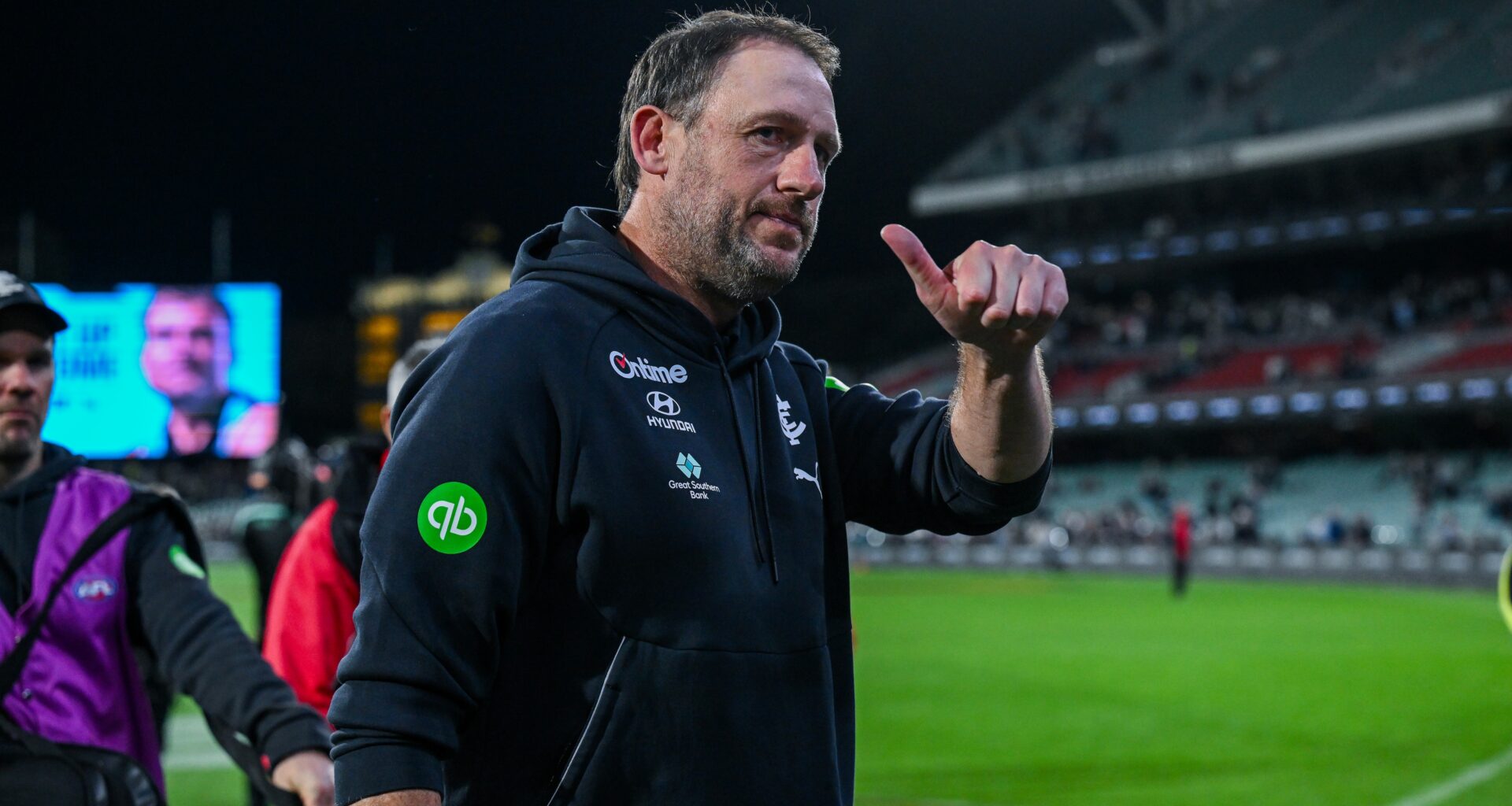 Blues caretaker not interested in talk about finals, future