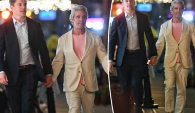 Andy Cohen holds hands with businessman Kevin Sobieski during NYC birthday outing