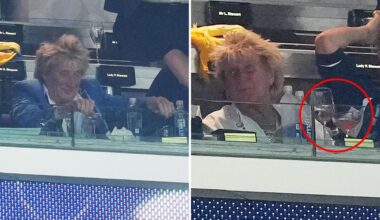 Rod Stewart seen drinking at Scotland game after canceling CA show just 40 minutes before it began