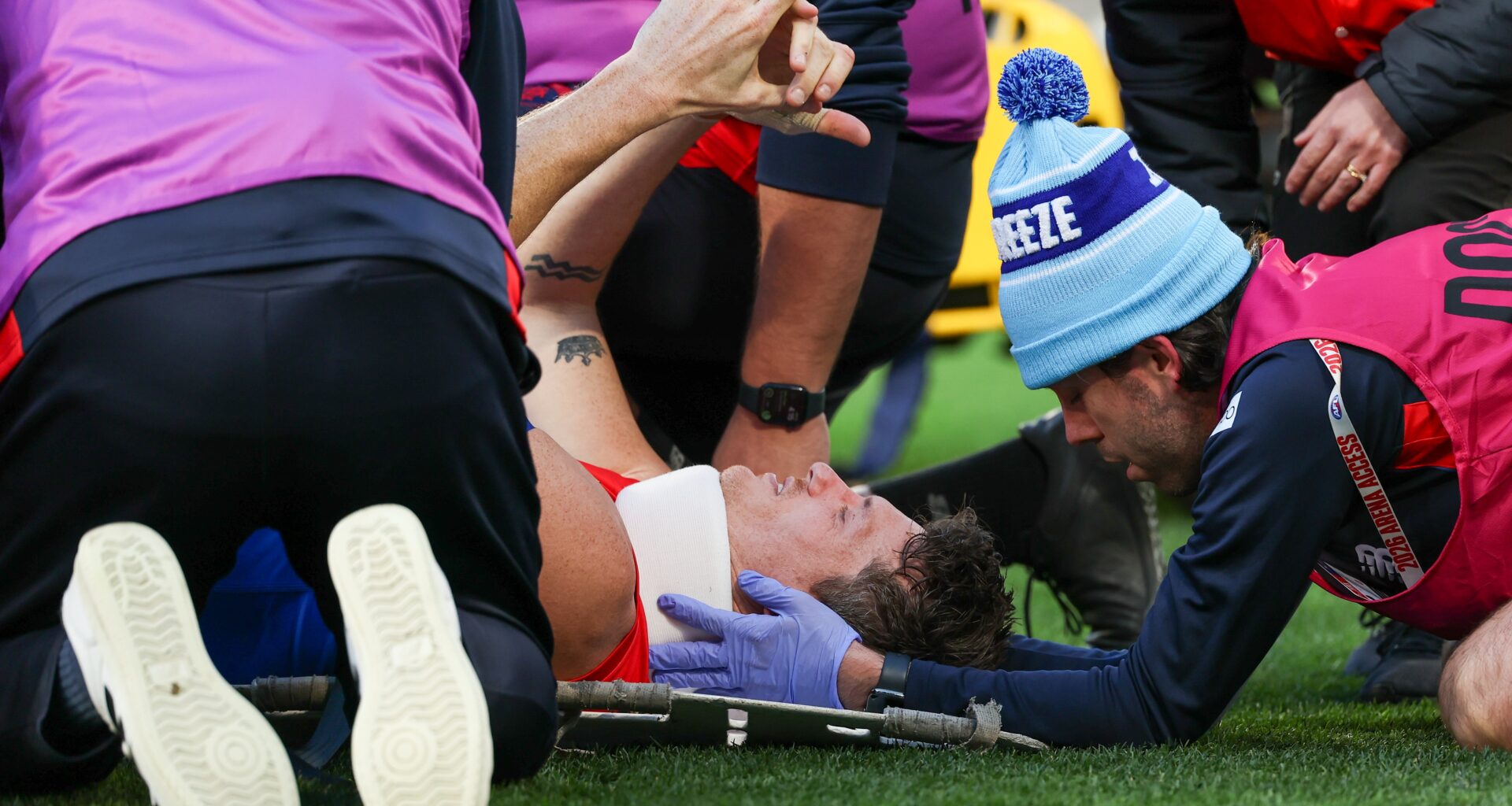 Mihocek recovering after surgery on neck fracture