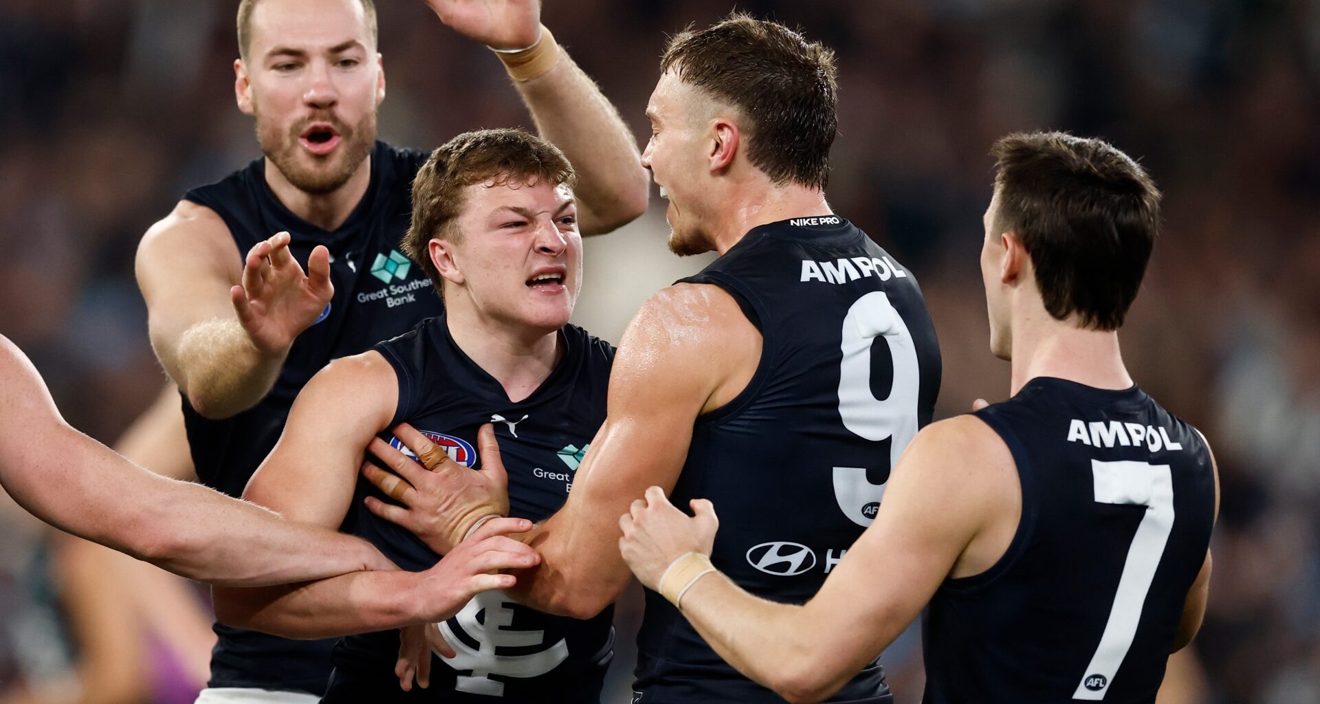 AFL match report: Blues show fight in scrappy win over arch rival