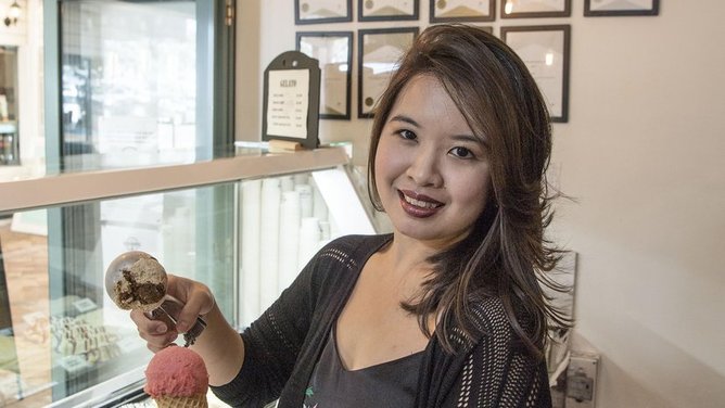 Cheryl Lim from the Milk Barrel at Sorrento Quay.