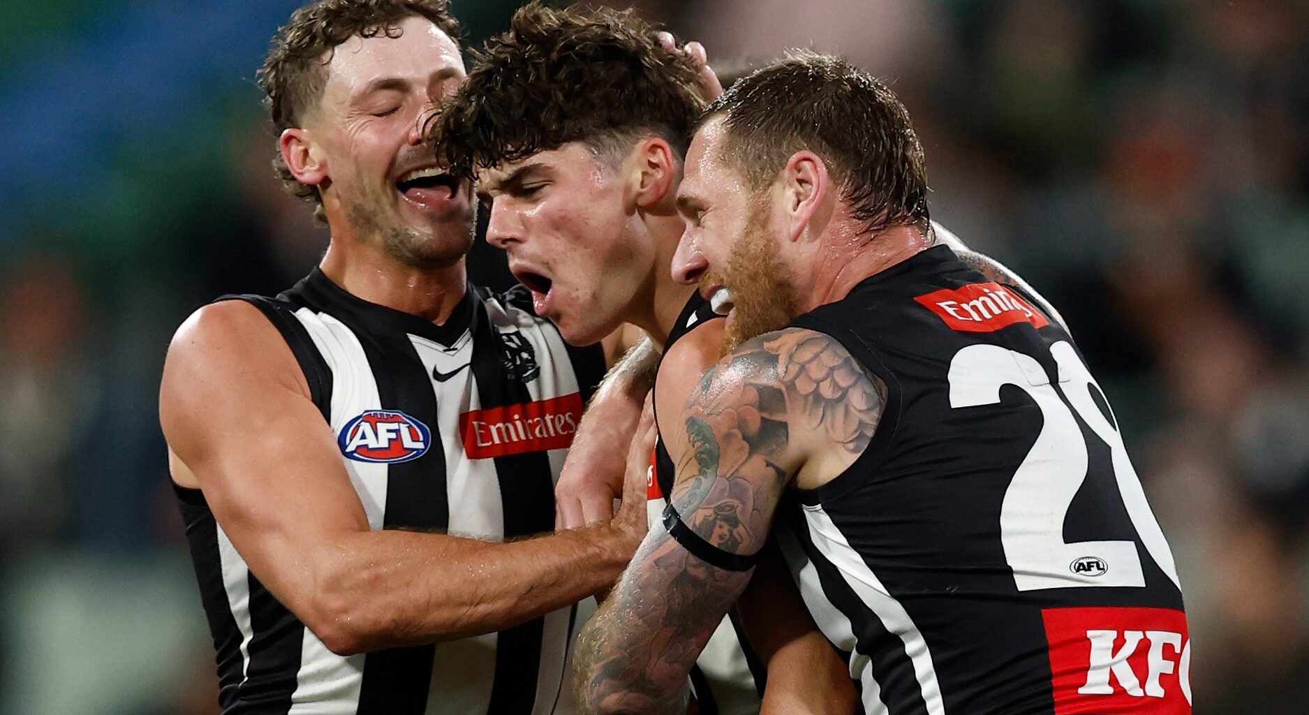 De Goey guides Pies to win as Power count cost of injuries to stars