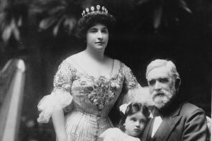 Dame Nellie Melba, her father David Mitchell and niece Nellie Paterson pictured in 1903.
