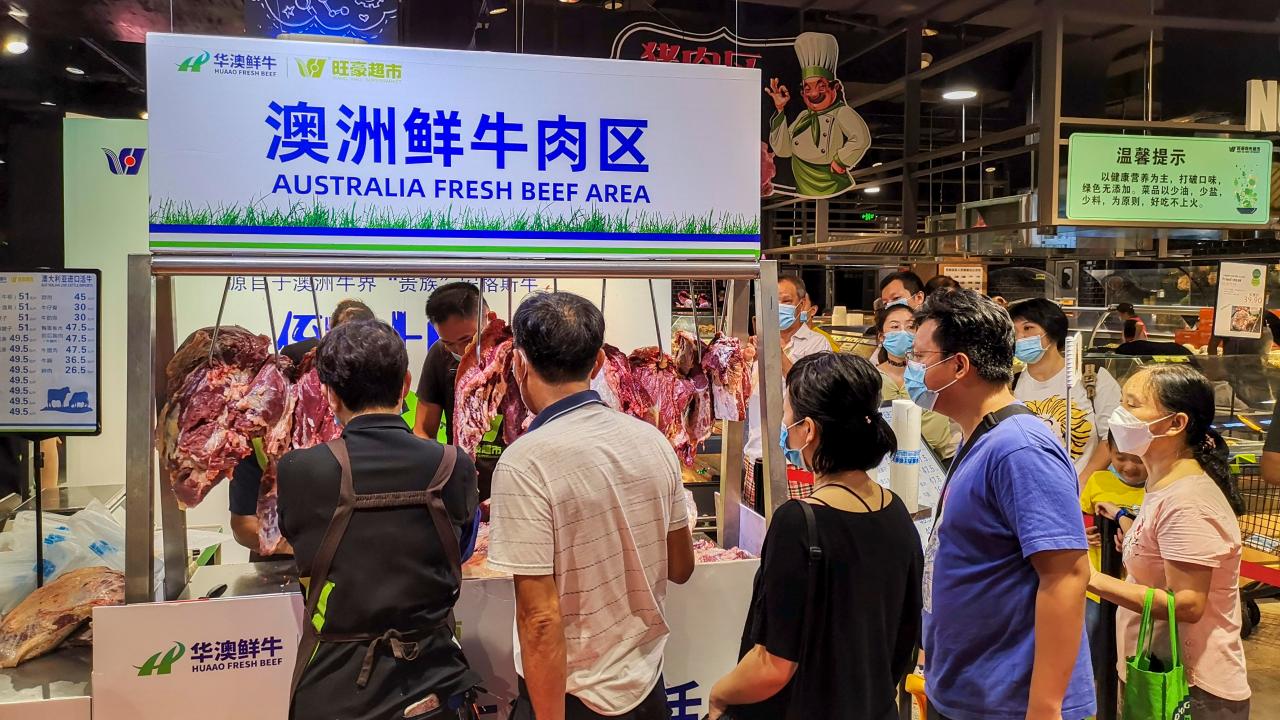Australian beef entering China will face a 55 per cent tariff within days. Picture: Yang Xu/China News Service via Getty Images