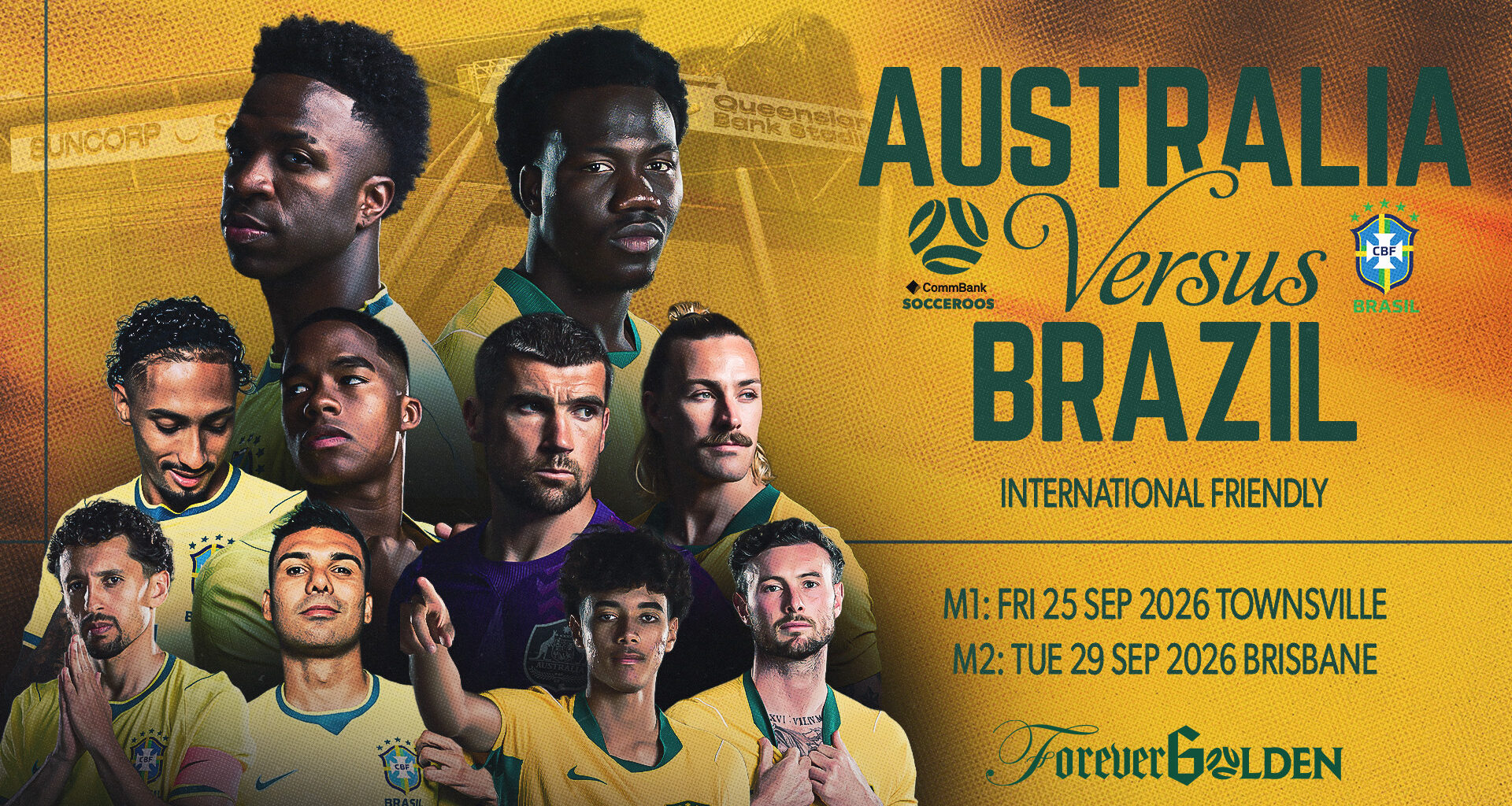 CommBank Socceroos to face five-time World Champions Brazil