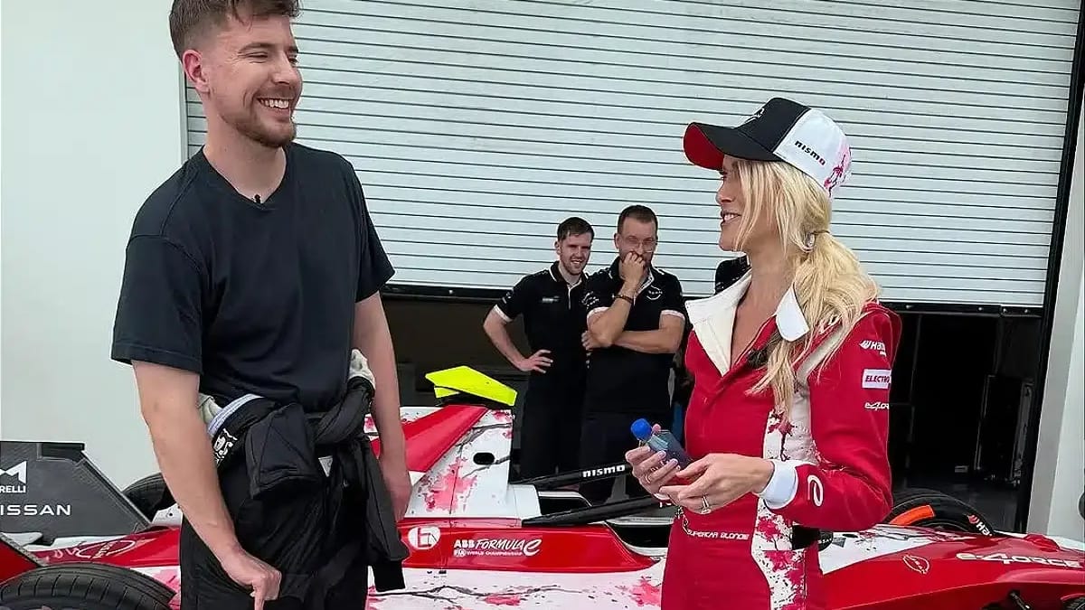 Supercar Blondie surprised after asking MrBeast what his daily driver is with his $2.6 billion net worth