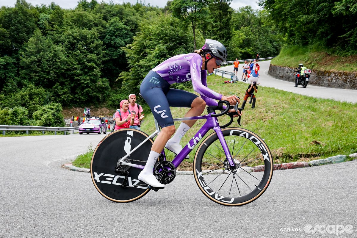 The uphill time trial at the Giro d'Italia had riders getting inventive
