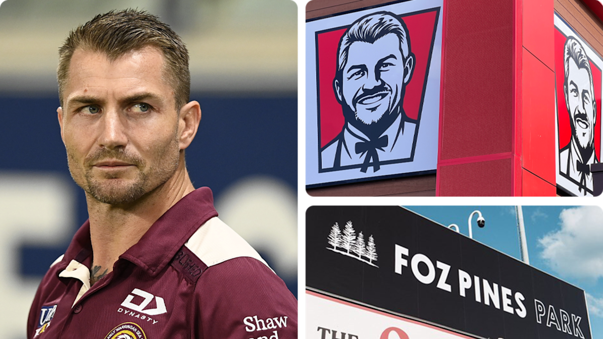NRL news 2026 | Kieran Foran’s ‘Fozball’ takes over Sydney’s northern beaches, KFC sign stunt, 4Pines Park