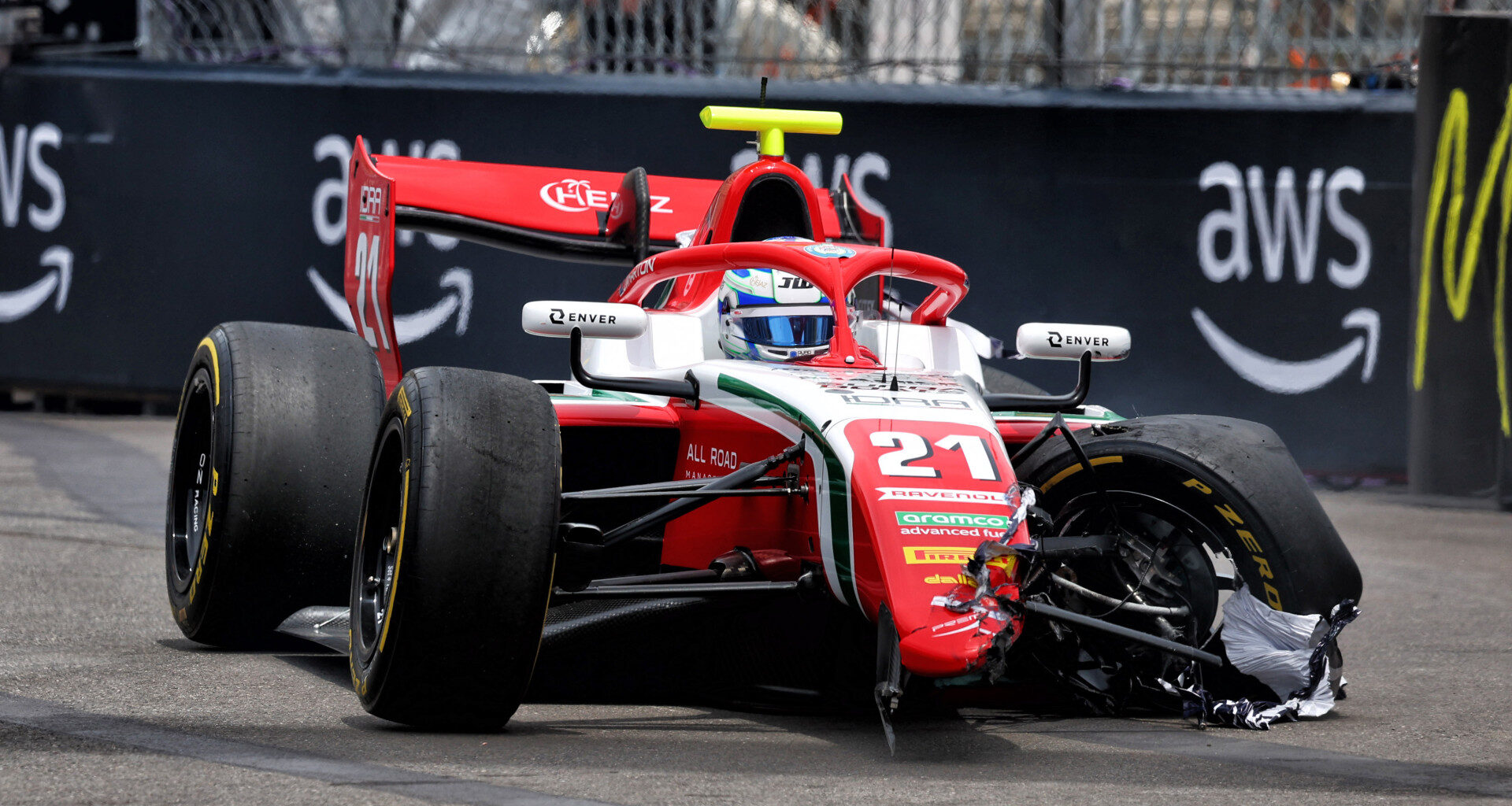 James Wharton crashes at Monaco in rough return to F3