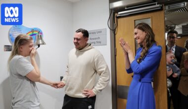 In pictures: Princess Catherine shares emotional moment with cancer patient