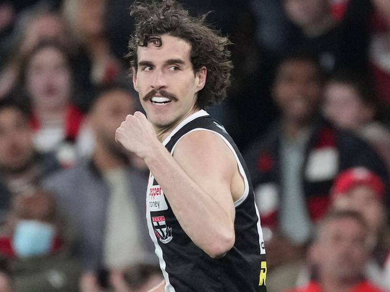 Max King showed what he was capable of in 2022, playing 22 games for St Kilda and kicking 52 goals. Photo: Scott Barbour/AAP PHOTOS