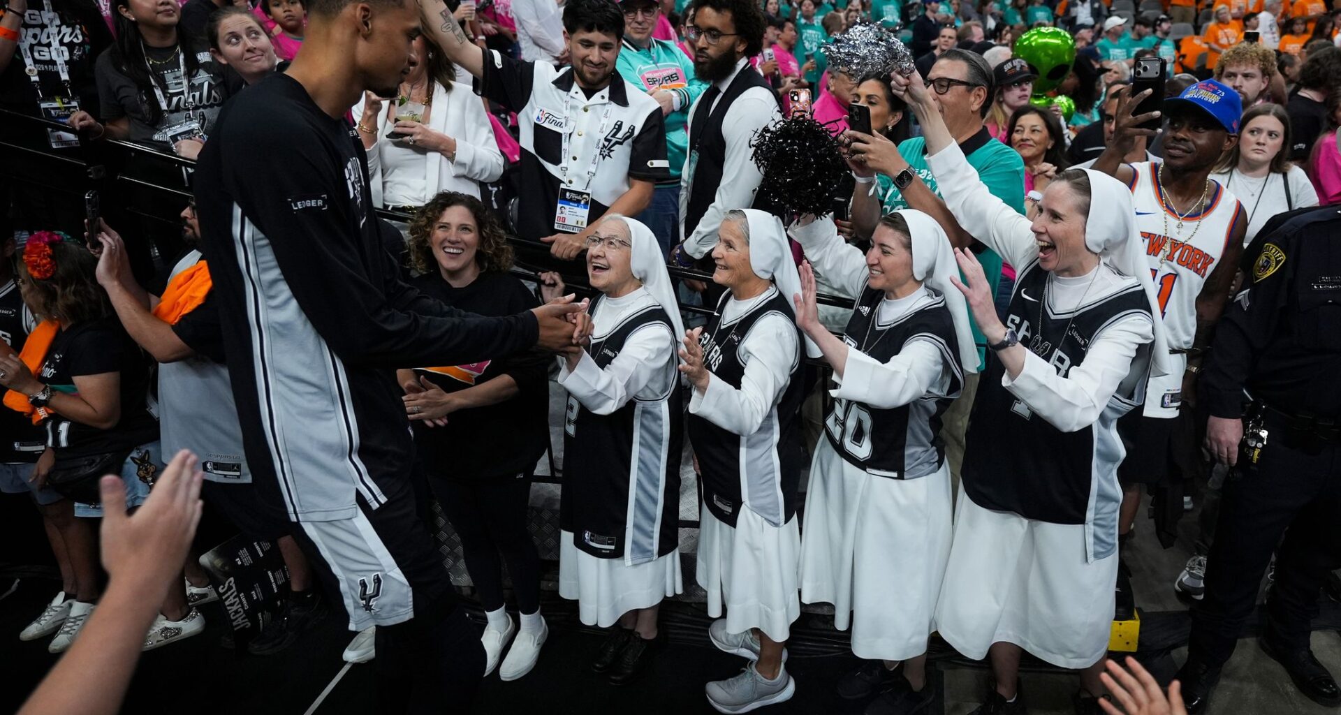 The superfans known as the 'Spurs Nuns' aiming to bring divine intervention to the NBA Finals