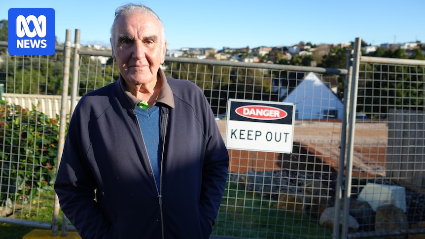 Neighbours say excavations from a public housing project have caused their land to start slipping