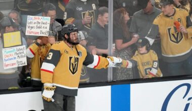 Golden Knights’ Brayden McNabb returns 2 days after taking 87 mph slap shot to face