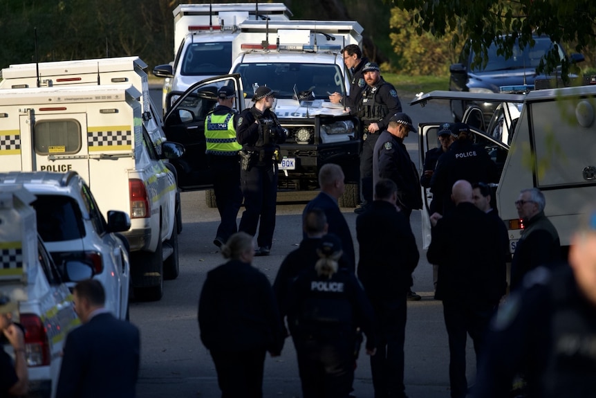 multiple officers on the street