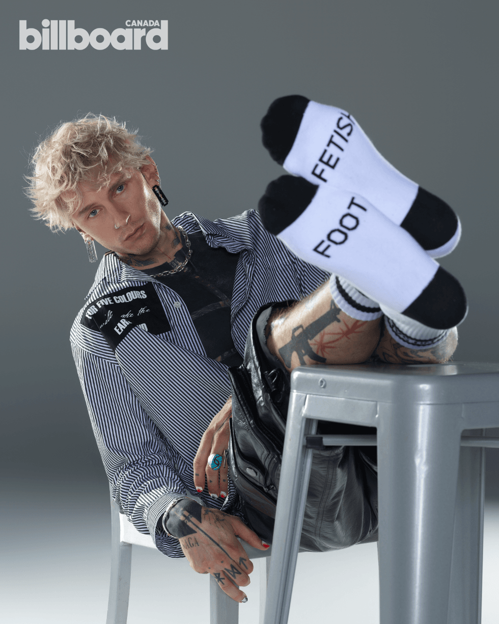 mgk photographed by Roxx in Los Angeles in May 2026. Hair by Aaron King, grooming by Sonia Lee.