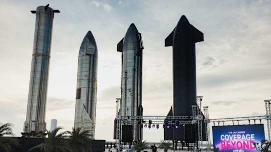 A display of space vision or a billionaire’s vanity projects? The SpaceX Starbase facility in Boca Chica, Texas.