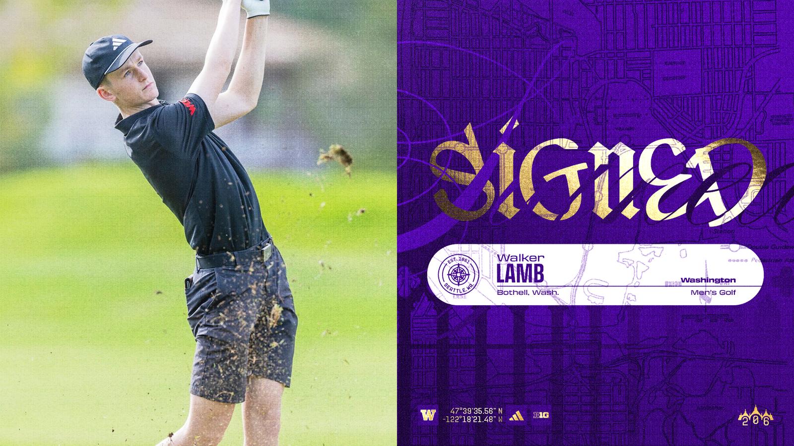 Thomas Sutton men's golf head coach announcement graphic