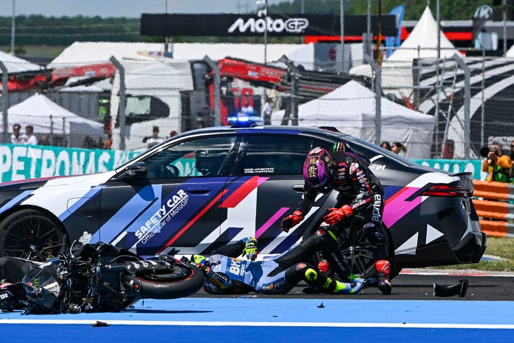 Martin triggered a major crash at Turn 1 that took out several riders