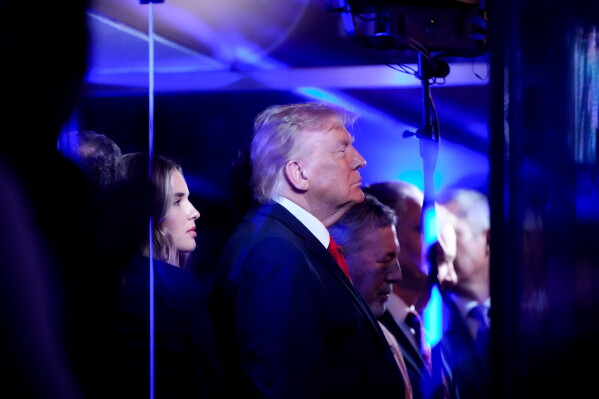 President Donald Trump attends Game 3 of the NBA Finals basketball series between the San Antonio Spurs and the New York Knicks, Monday, June 8, 2026, in New York. (AP Photo/Ross D. Franklin)
