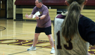 New East Alton-Wood River girls basketball coach Bob Rickman conducts a summer workout at Memorial Gym. Rickman, who coached the girls basketball team at Alton High from 2013-2017, replaces Joe Sears.
