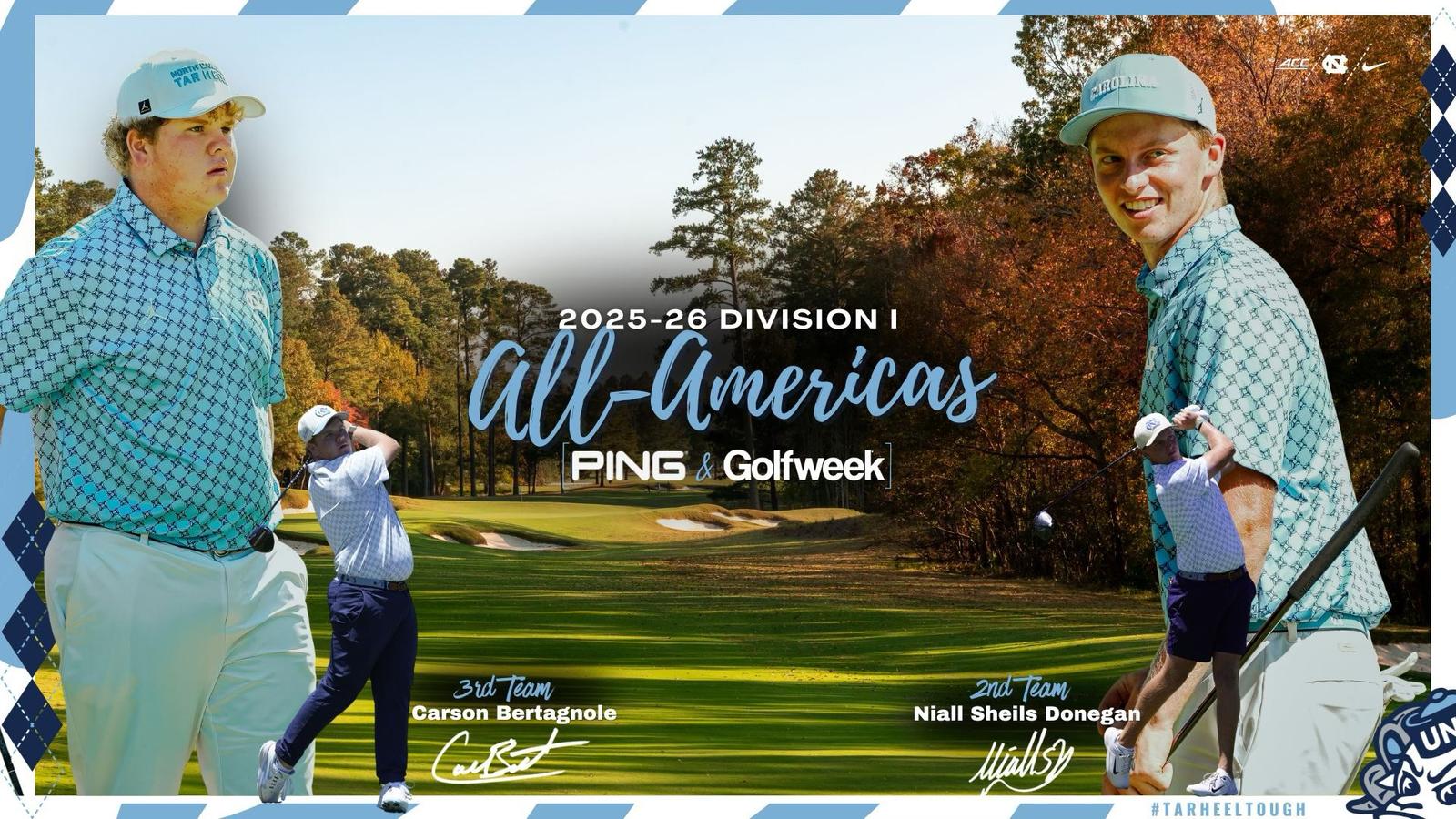 Carson BertagnoleUniversity of North Carolina Men’s Golf Tar Hell IntercollegiateUNC Finley Golf Course Chapel Hill, NCSunday, April 12th, 2026  Dalton Wainscott