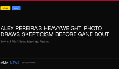 Alex Pereira's Heavyweight Photo Draws Skepticism Before Gane Bout