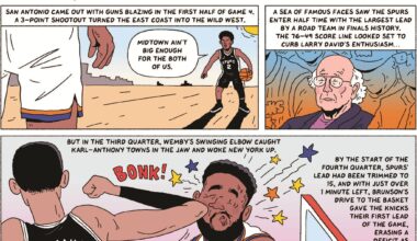 Illustration shows Spurs' Game 4 nightmare in comic-book color