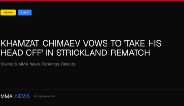 Khamzat Chimaev vows to 'take his head off' in Strickland rematch