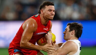 Dan Rioli umpire contact: Gold Coast defender faces scrutiny for collision with Matt Stevic