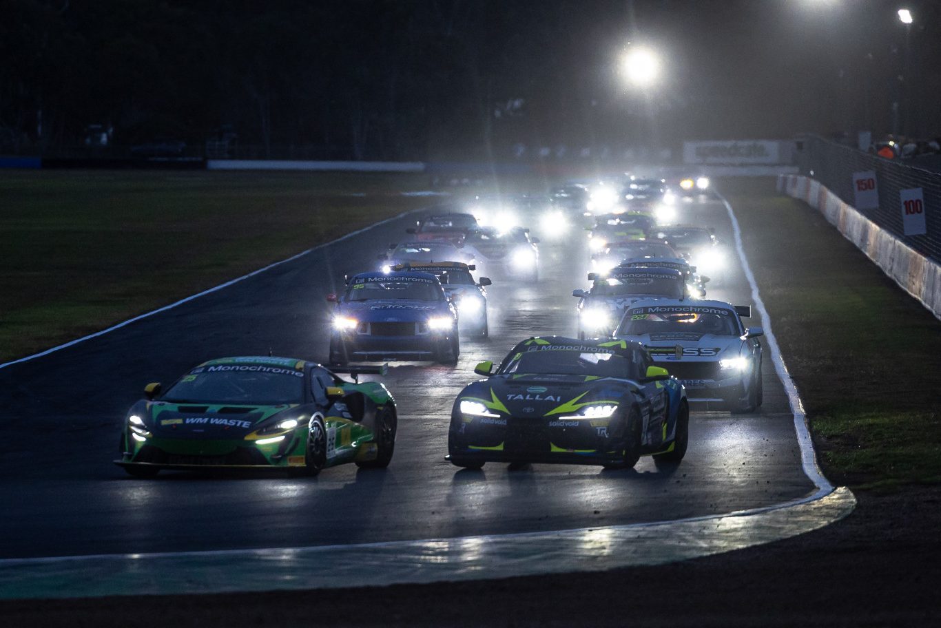 Daniel Frougas/Chris White win spectacular GT4 race under lights