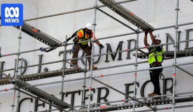 Workers remove Donald Trump's name from Kennedy Center after court denies last-minute appeal
