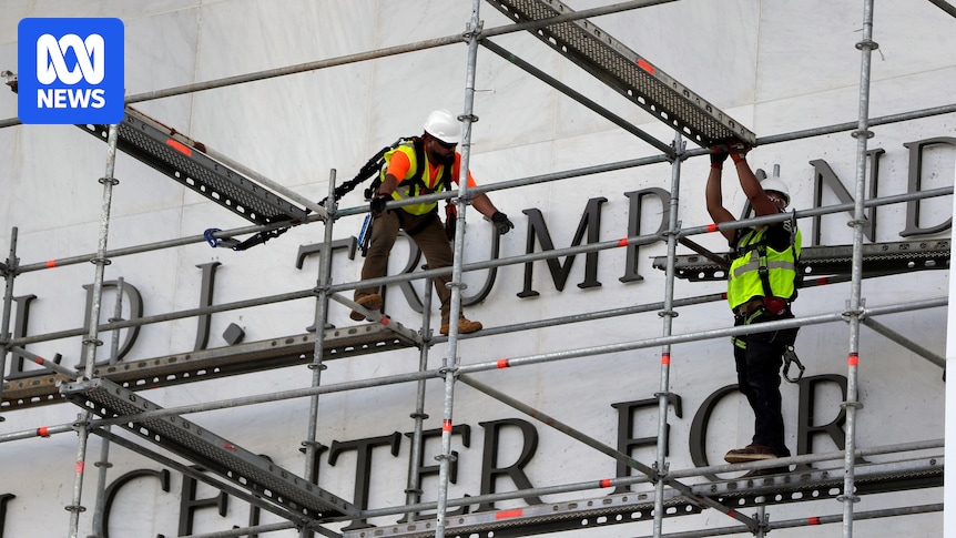 Workers remove Donald Trump's name from Kennedy Center after court denies last-minute appeal