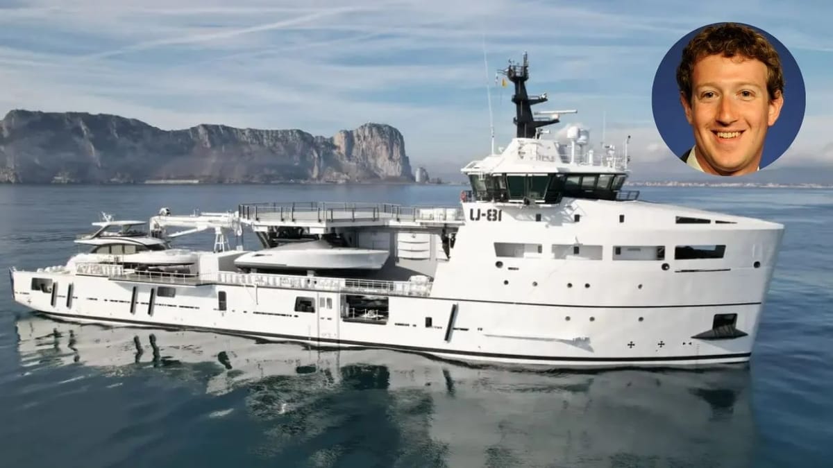 How Mark Zuckerberg's $100M support yacht differs from a superyacht with its unusual features such as a basketball court