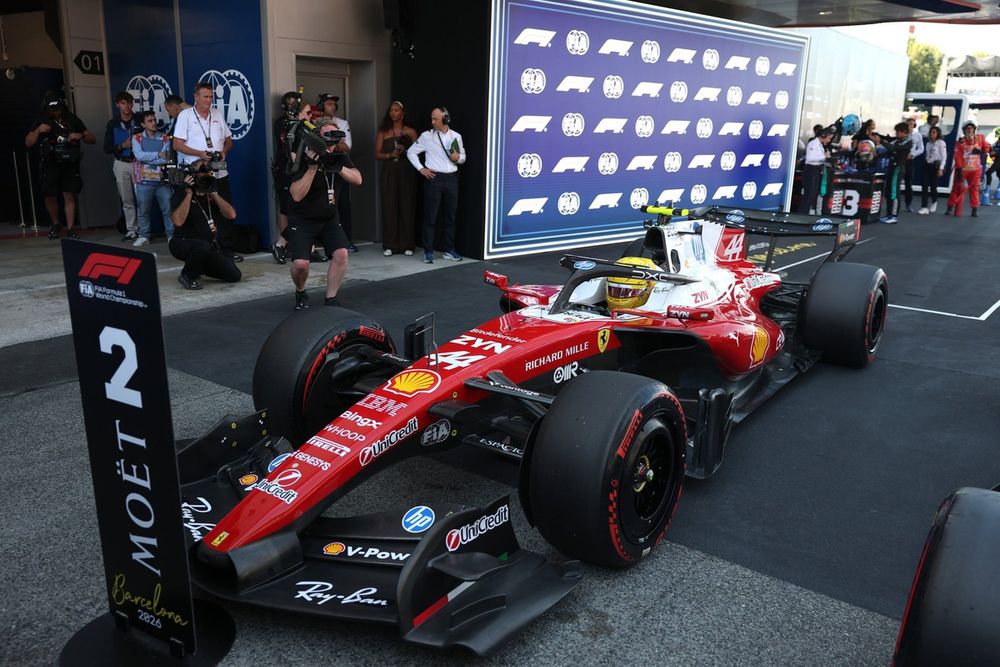 A trip to his motorhome helped Lewis Hamilton to his best Ferrari qualifying