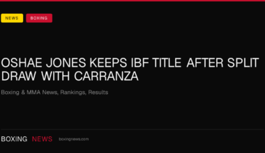 Oshae Jones keeps IBF title after split draw with Carranza