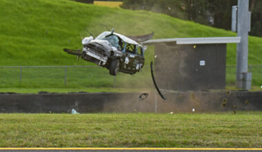 Mini racer survives sickening Sydney Motorsport Park rollover