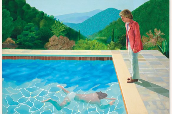 Hockney’s Portrait of an Artist (Pool with Two Figures), 1972) set a record when it sold at auction in 2018.