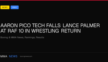 Aaron Pico tech falls Lance Palmer at RAF 10 in wrestling return