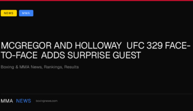 McGregor and Holloway UFC 329 Face-to-Face adds surprise guest