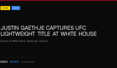 Justin Gaethje captures UFC lightweight title at White House