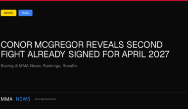 Conor McGregor reveals second fight already signed for April 2027