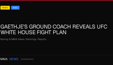 Gaethje's ground coach reveals UFC White House fight plan