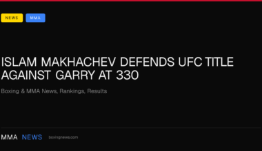 Islam Makhachev defends UFC title against Garry at 330