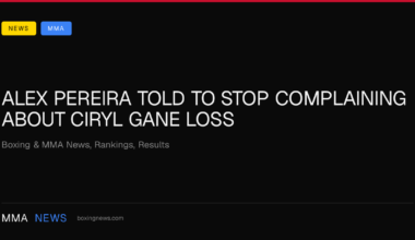 Alex Pereira told to stop complaining about Ciryl Gane loss