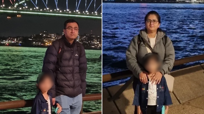 Maulik Dhandhukia and his wife Pritiben Dhandhukia with their daughter. 