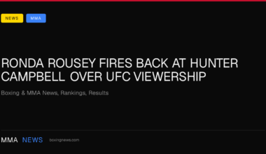 Ronda Rousey fires back at Hunter Campbell over UFC viewership