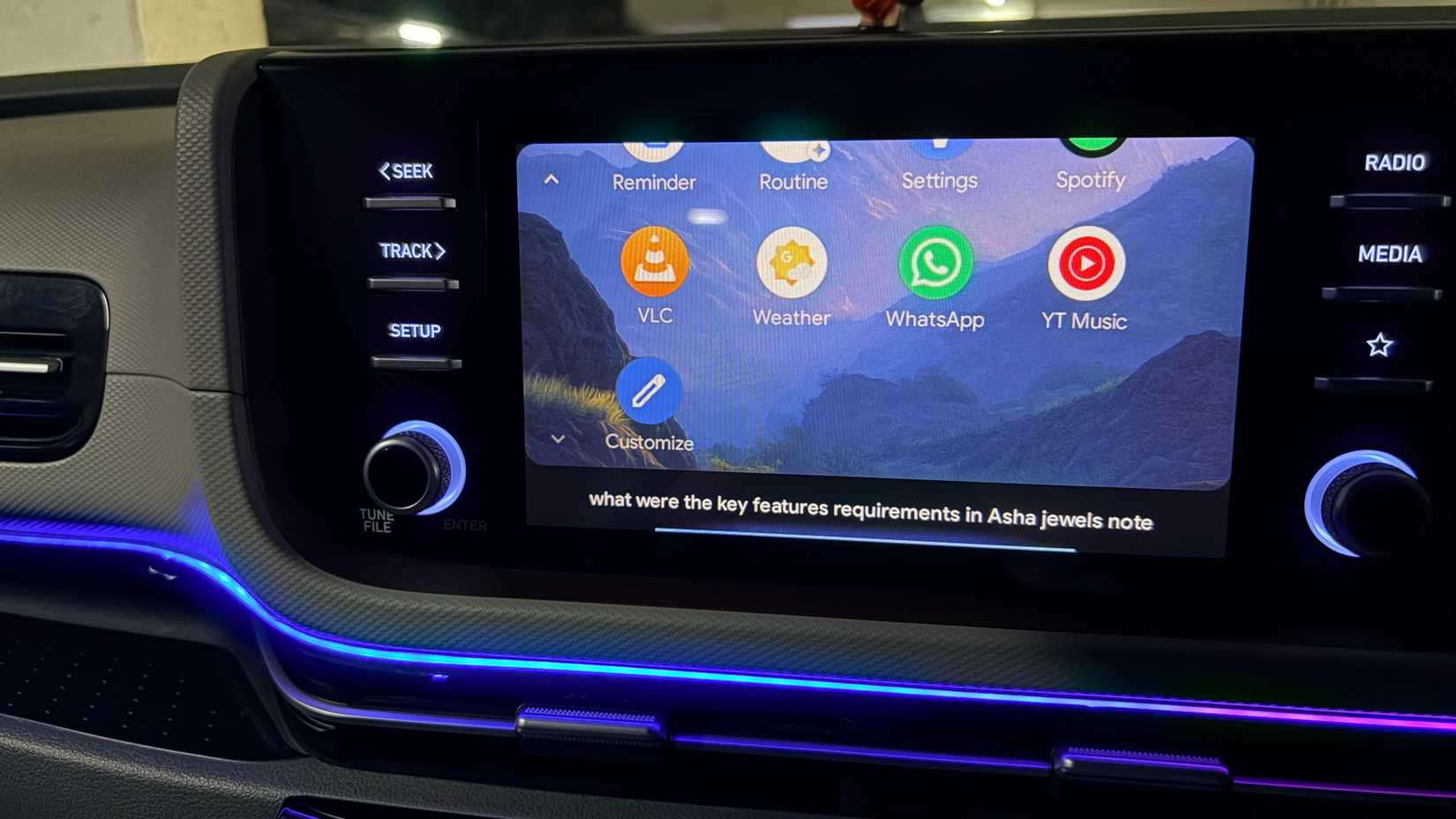 Gemini finding a note info in Google Keep on Android Auto