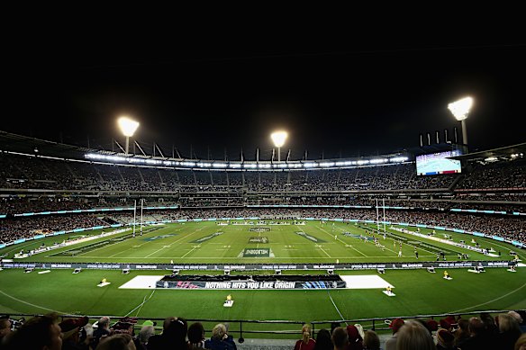 The view inside the MCG during Origin II this year.